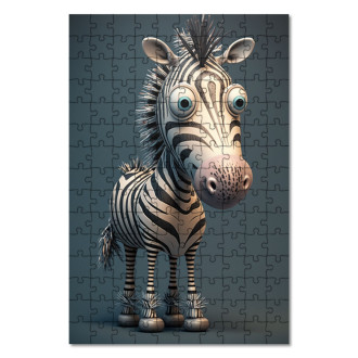Dřevěné puzzle Animovaná zebra