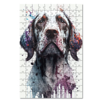 Dřevěné puzzle Graffiti pes