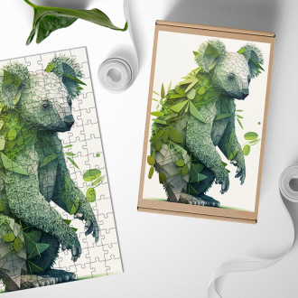 Dřevěné puzzle Přírodní koala