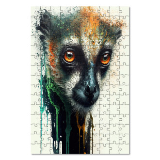 Dřevěné puzzle Graffiti lemur