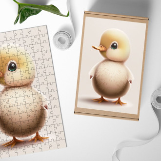 Dřevěné puzzle Malá kachna