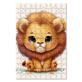 Dřevěné puzzle Malý lev