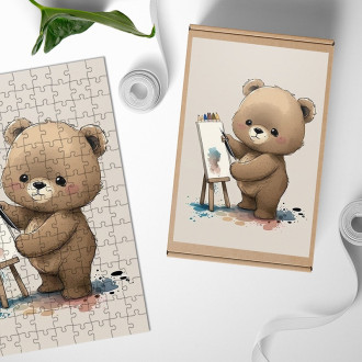 Dřevěné puzzle Malý medvídek
