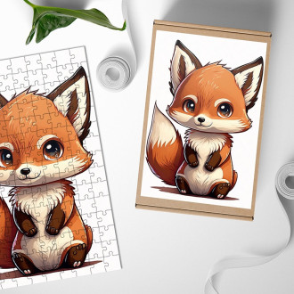 Dřevěné puzzle Malá liška