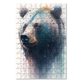 Dřevěné puzzle Graffiti medvěd