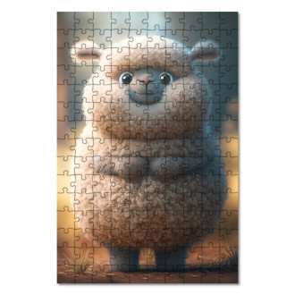 Dřevěné puzzle Roztomilá ovečka 1