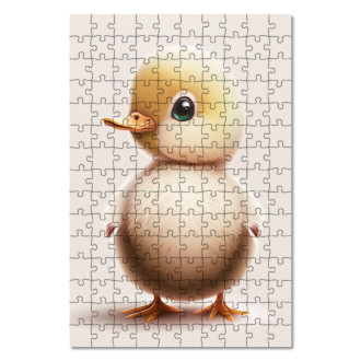 Dřevěné puzzle Malá kachna