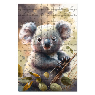 Dřevěné puzzle Akvarelová koala
