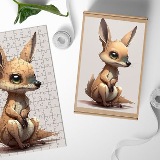 Dřevěné puzzle Malý klokan