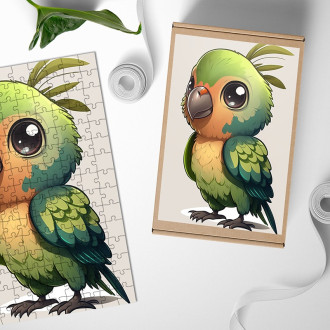 Dřevěné puzzle Malý papoušek