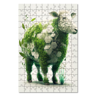Dřevěné puzzle Přírodní kráva