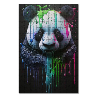 Dřevěné puzzle Graffiti panda
