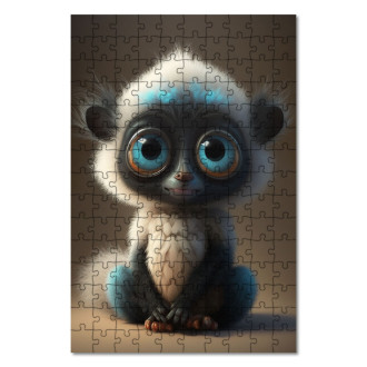Dřevěné puzzle Roztomilý lemur