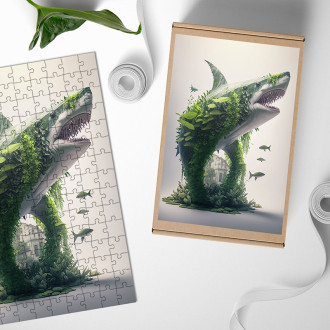 Dřevěné puzzle Přírodní žralok
