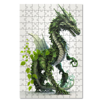 Dřevěné puzzle Přírodní drak
