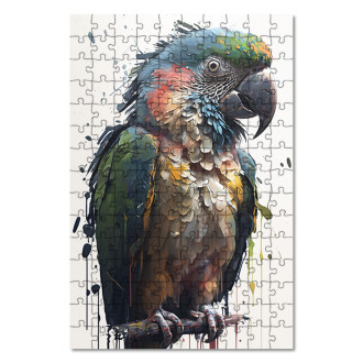 Dřevěné puzzle Graffiti papoušek
