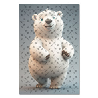 Dřevěné puzzle Animovaný lední medvěd