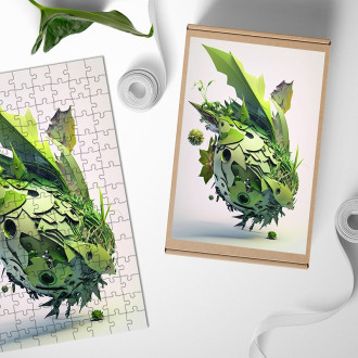Dřevěné puzzle Přírodní socha