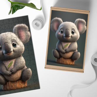 Dřevěné puzzle Animovaná koala
