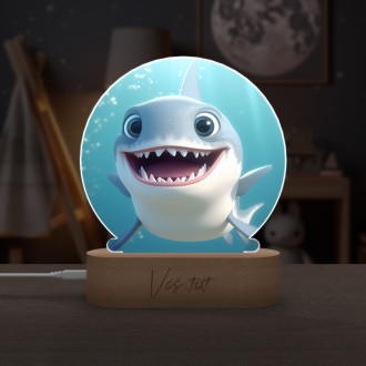 Dětská lampička Roztomilý animovaný žralok