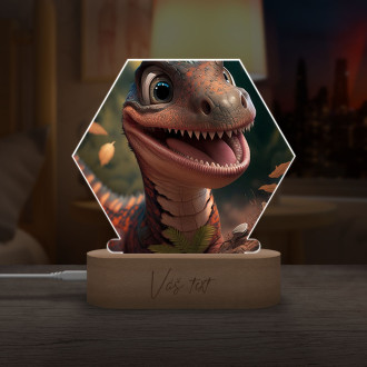 Dětská lampička Roztomilý animovaný dinosaurus
