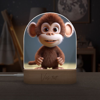 Dětská lampička Roztomilá animovaná opice