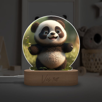 Dětská lampička Roztomilá animovaná panda