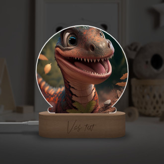 Dětská lampička Roztomilý animovaný dinosaurus