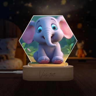 Dětská lampička Roztomilý animovaný slon