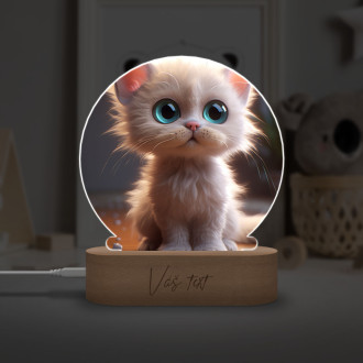 Dětská lampička Roztomilá animovaná kočka