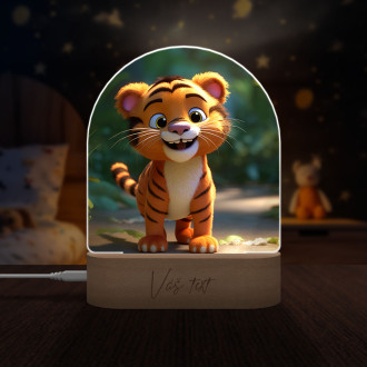 Dětská lampička Roztomilý animovaný tygr