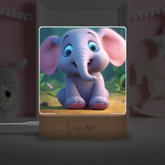 Dětská lampička Roztomilý animovaný slon