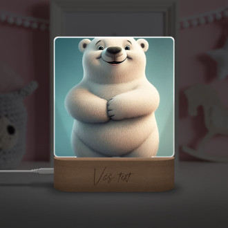 Dětská lampička Roztomilý animovaný lední medvěd