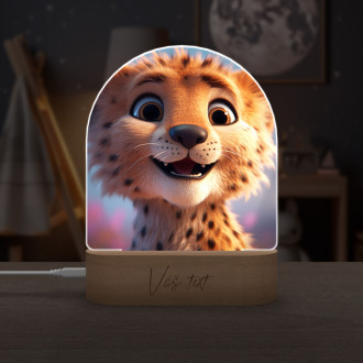 Dětská lampička Roztomilý animovaný gepard