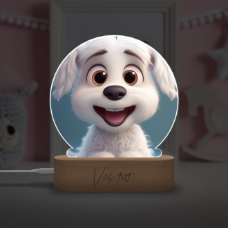 Dětská lampička Roztomilé animované štěně