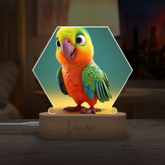 Dětská lampička Roztomilý animovaný papoušek 1
