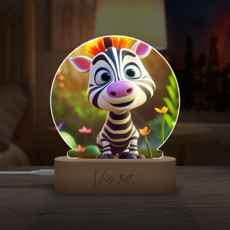 Dětská lampička Roztomilá animovaná zebra 1