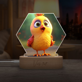 Dětská lampička Roztomilé animované kuře