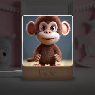 Dětská lampička Roztomilá animovaná opice