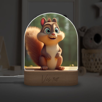 Dětská lampička Roztomilá animovaná veverka 1