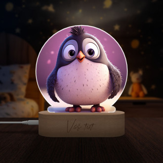 Dětská lampička Roztomilý animovaný tučňák
