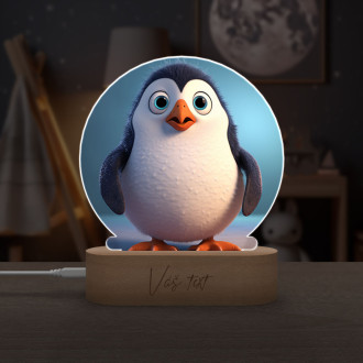 Dětská lampička Roztomilý animovaný tučňák 1
