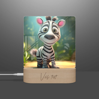Dětská lampička Roztomilá animovaná zebra