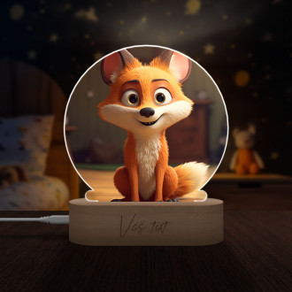Dětská lampička Roztomilá animovaná liška