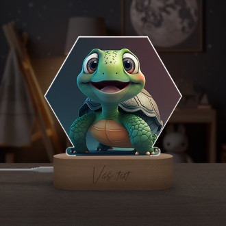 Dětská lampička Roztomilá animovaná želva
