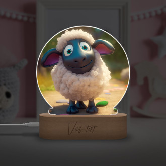 Dětská lampička Roztomilá animovaná ovečka