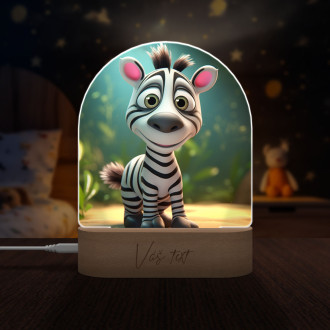 Dětská lampička Roztomilá animovaná zebra