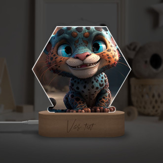 Dětská lampička Roztomilý animovaný leopard 1
