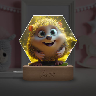 Dětská lampička Roztomilý animovaný ježek