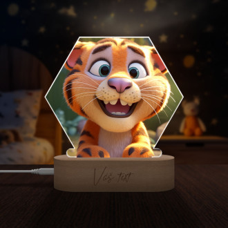 Dětská lampička Roztomilý animovaný tygr 1